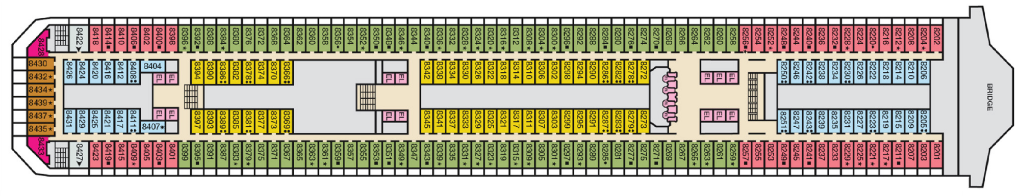 Deck 8 - Verandah plan